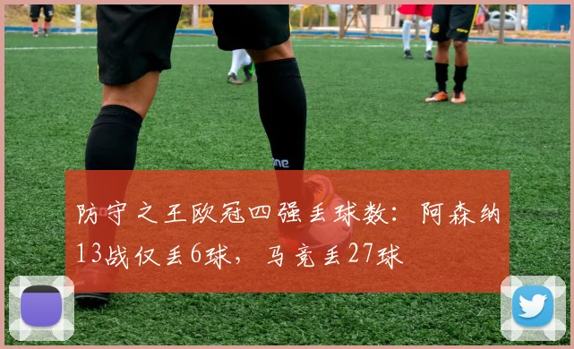 防守之王欧冠四强丢球数：阿森纳13战仅丢6球，马竞丢27球